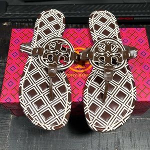 NWT Tory Burch Metal Miller Flip Flop